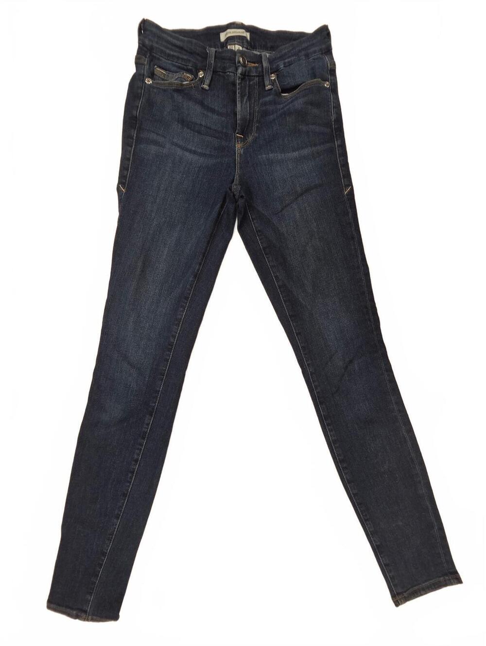 Good American Good Legs Skinny Jeans Dark Wash Size 0 25 Stretch